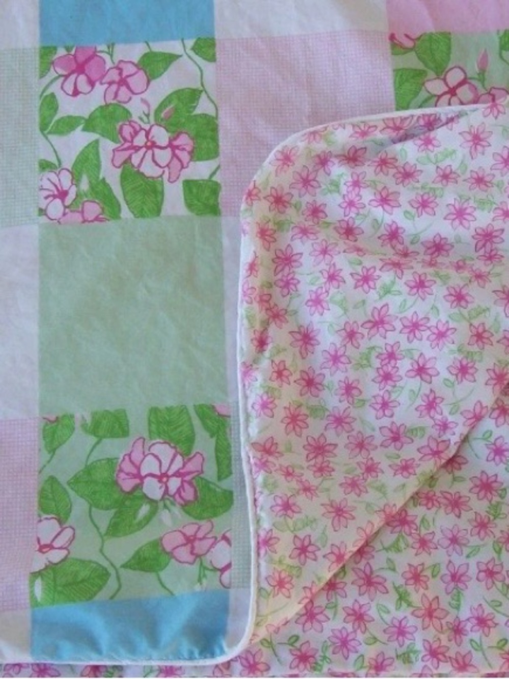 LILLY PULITZER’S PATCHWORK DUVET and SHAM F\Q •LIKE NEW•